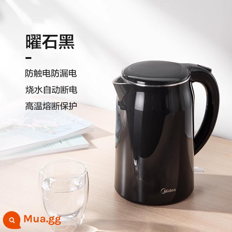 Ấm đun nước điện Midea ấm đun nước gia đình hoàn toàn tự động tắt nguồn văn phòng nước sôi ấm trà ký túc xá sinh viên nồi nấu nhanh - Màu đen bí mật