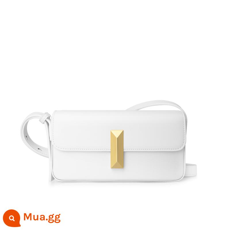 INJOYLIFE2022 túi baguette mới thời trang thu đông nữ túi đậu hũ túi đeo vai thích hợp túi Messenger phù hợp với mọi lứa tuổi - Trắng