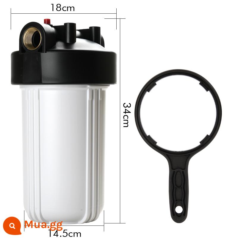 Bộ lọc trước chất béo lớn 10 inch 20 inch hộ gia đình chai chất béo lớn thương mại chai lớn màu xanh cho toàn bộ ngôi nhà máy lọc nước lưu lượng lớn - Chai lớn màu trắng 10 inch