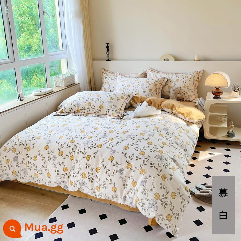 Quá khổ 248x248 cotton dày chải vỏ chăn 229*230 cotton nguyên chất vỏ chăn đơn mảnh 220*250 tùy chỉnh 7x7 - QUẢNG CÁO MỤ BÀI