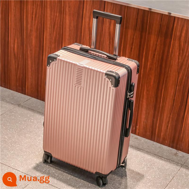 Vali nữ nhỏ mới 20 inch sinh viên nam 24 hộp mật khẩu lên máy bay vali da du lịch 26 lưới xe đẩy màu đỏ - Ánh sáng vàng tươi góc vuông tuổi trẻ