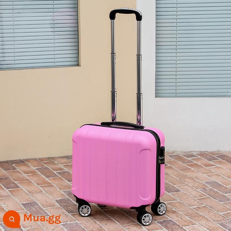 Trường hợp nội trú nhẹ vali nữ 16 inch vali mini xe đẩy bánh xe đa năng trường hợp nam 18 vali nhỏ du lịch vali nhỏ - Màu hồng [phiên bản cổ điển]