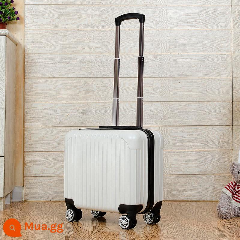 Trường hợp nội trú nhẹ vali nữ 16 inch vali mini xe đẩy bánh xe đa năng trường hợp nam 18 vali nhỏ du lịch vali nhỏ - Màu be [nâng cấp]