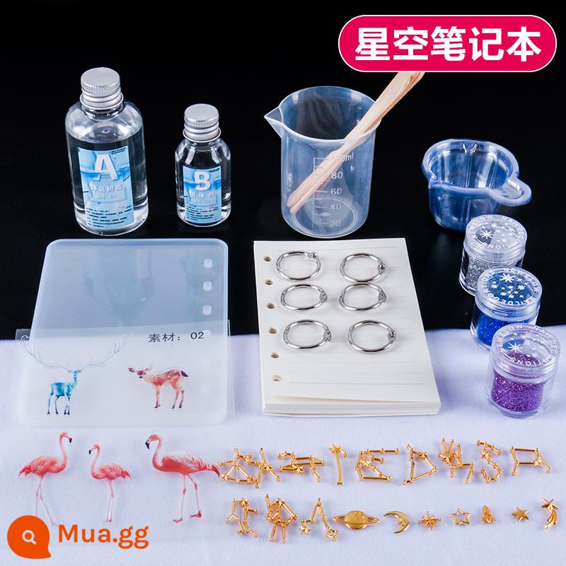 Keo pha lê chất liệu tự làm trọn gói bộ ab nhựa epoxy handmade dụng cụ vòng tay gạt tàn khuôn silicon - Bộ bảo vệ máy tính xách tay Starry Sky