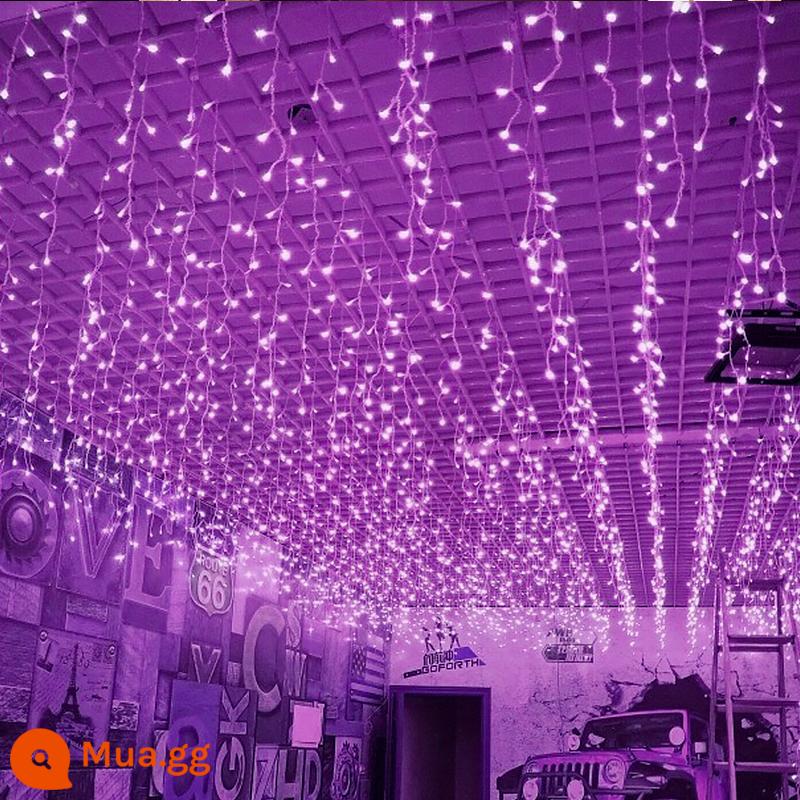 led đèn màu đèn nhấp nháy chuỗi gypsophila treo đèn thác rèm đèn ngoài trời sao băng thanh đèn internet người nổi tiếng trang trí đèn - Màu tím