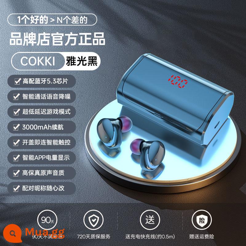 Tai nghe bluetooth true wireless 2022 new game giảm tiếng ồn thể thao in-ear chơi game cao cấp thời lượng pin siêu dài - APTX Deluxe Edition★Elf Blue [Bluetooth 5.3 + hiệu ứng âm thanh APTX + cuộc gọi giảm tiếng ồn hai tai + màn hình kỹ thuật số đèn lạnh LED] có thể sạc điện thoại di động