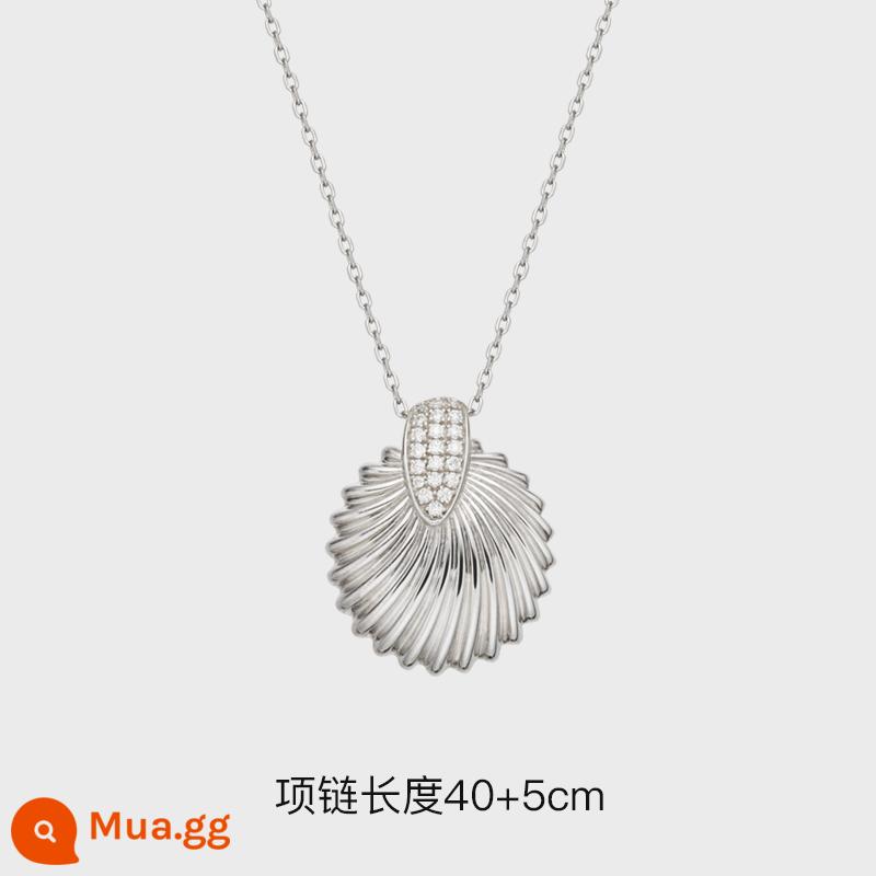 Sujue 2022 mới thích hợp thiết kế mặt dây chuyền bạc sterling vòng cổ thời trang nữ ánh sáng sang trọng dây chuyền xương đòn - Bạc(40+5cm)