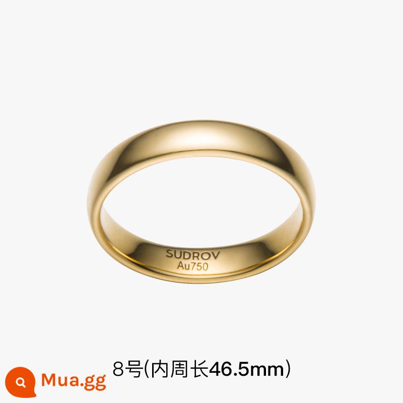 Sujue 2022 sản phẩm mới thiết kế ngách ánh sáng cao cấp sang trọng Nhẫn vàng 18K nữ thời trang cá tính đuôi nhẫn nhẫn - Số 8 có chứng chỉ