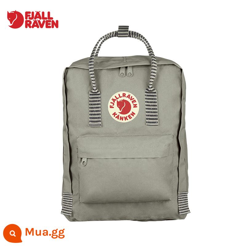 Fjallraven/Arctic Fox Official kanken Art Ba lô thể thao ngoài trời Ba lô nam và nữ 23510A - 021-921 sương mù màu xám/sọc