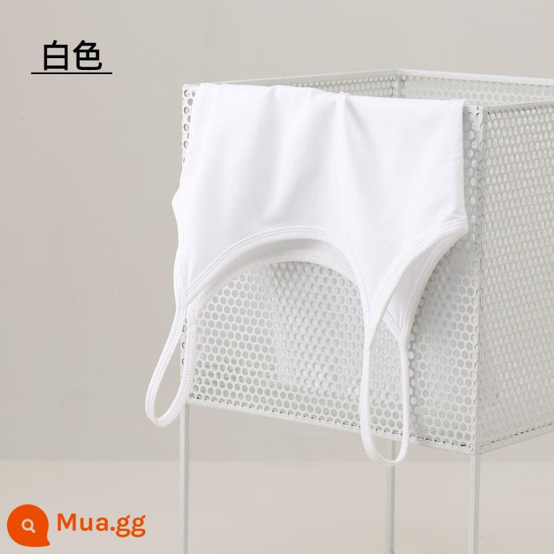 Cotton nguyên chất yếm nữ bên trong đế nhỏ màu đen mỏng phần tự canh tác màu trắng mùa hè áo khoác ngoài chất béo mm kích thước lớn hàng đầu - trắng thêm trắng