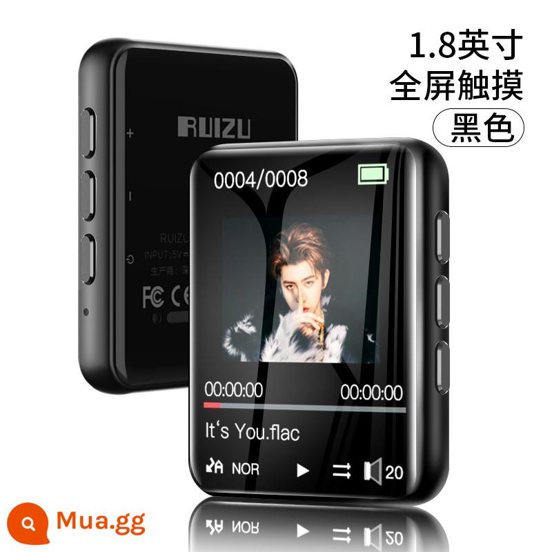 Ruizu full màn hình mp3mp4 Walkman phiên bản sinh viên nghe nhạc Bluetooth thẻ màn hình cảm ứng p5 tiểu thuyết hiện vật - Loa ngoài màu đen 1,8 inch [cảm ứng toàn màn hình]