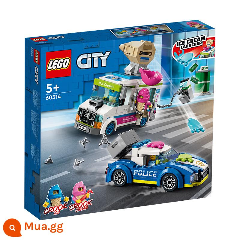 Lego Khối Xây Dựng Dòng Thành Phố Máy Bay Chữa Cháy Những Người Bạn Tốt Bé Trai Và Bé Gái Lắp Ráp Xe Thể Thao Đồ Chơi Hộp Nhỏ Bộ Khởi Đầu - Đuổi theo xe bán kem 60314