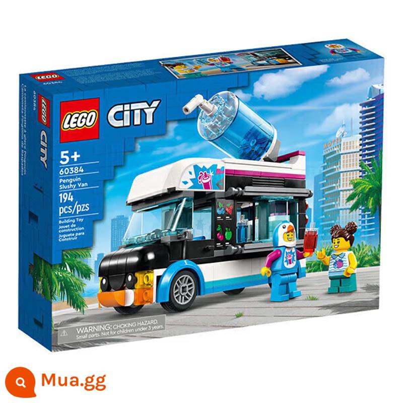 Lego Khối Xây Dựng Dòng Thành Phố Máy Bay Chữa Cháy Những Người Bạn Tốt Bé Trai Và Bé Gái Lắp Ráp Xe Thể Thao Đồ Chơi Hộp Nhỏ Bộ Khởi Đầu - Xe tải sinh tố chim cánh cụt 60384