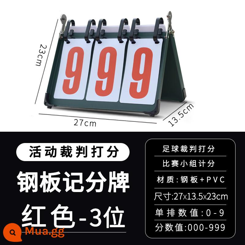 Bảng điểm bảng điểm có thể được lật lại bảng điểm bóng rổ bảng điểm bi-a bảng trò chơi bảng điểm bóng bàn - Bảng điểm ba chữ số [loại tấm thép]