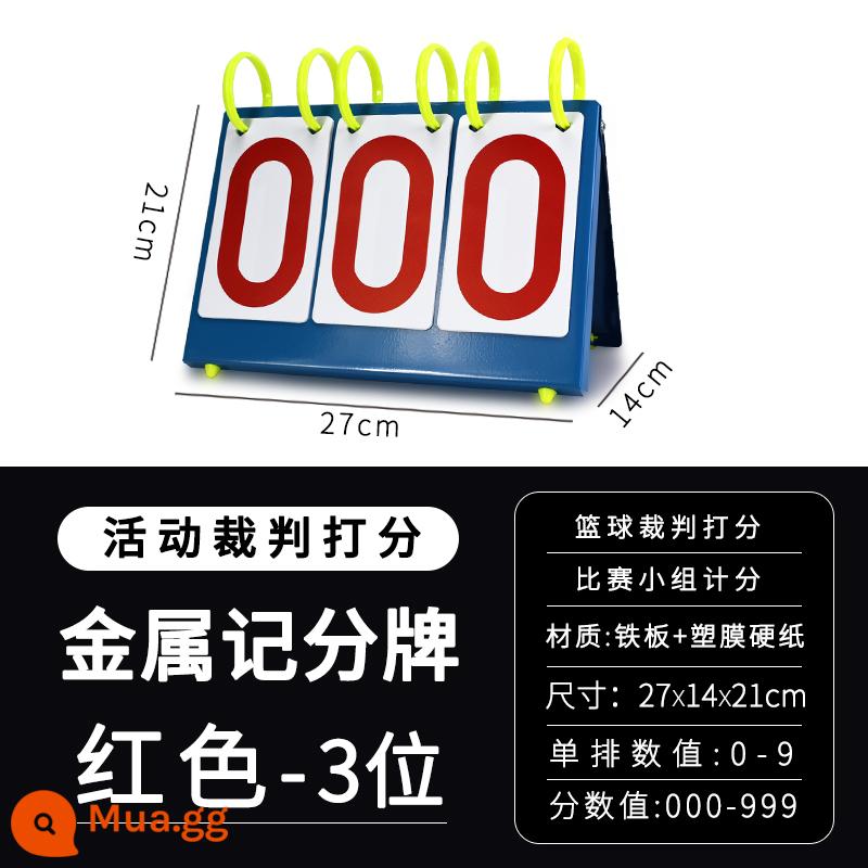 Bảng điểm bảng điểm có thể được lật lại bảng điểm bóng rổ bảng điểm bi-a bảng trò chơi bảng điểm bóng bàn - Bảng điểm ba chữ số [kiểu kim loại]