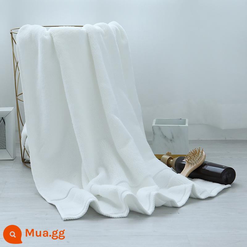 Lớn Khăn Tắm Hộ Gia Đình Cotton Nguyên Chất Cotton Thấm Hút Khăn Khách Sạn Bộ 3 Người Lớn Nam Nữ Quấn Khăn Mùa Đông Dày Dặn Mới 2022 - Màu trắng nguyên bản: Khăn tắm Santorini