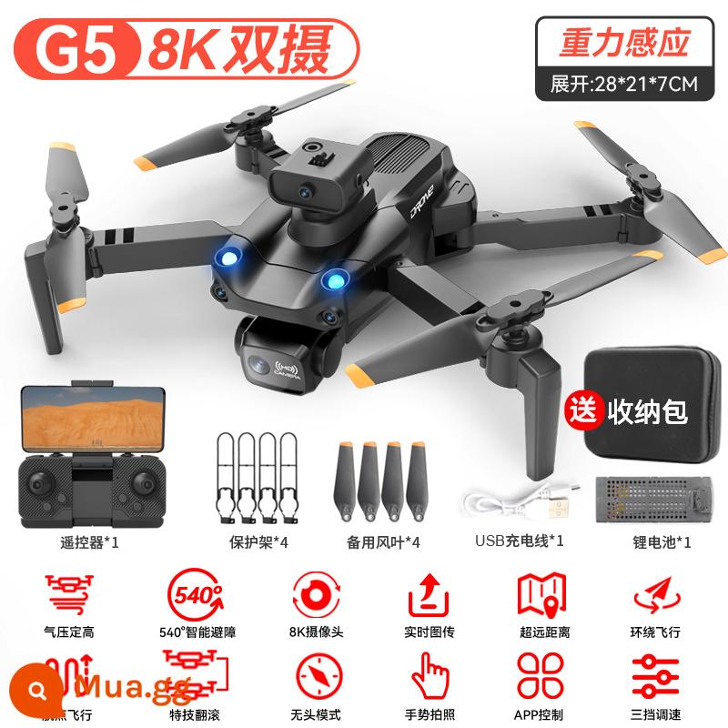 UAV trẻ em chuyên nghiệp chụp ảnh trên không độ nét cao máy bay điều khiển từ xa đồ chơi học sinh tiểu học máy bay không người lái mini cấp nhập cảnh nhỏ - Bảo vệ người mới sử dụng [Tránh chướng ngại vật toàn diện 540°] 8K HD [Camera kép] Cài đặt độ cao áp suất không khí thông minh/Quay lại bằng một cú nhấp chuột + Túi lưu trữ miễn phí - Đen