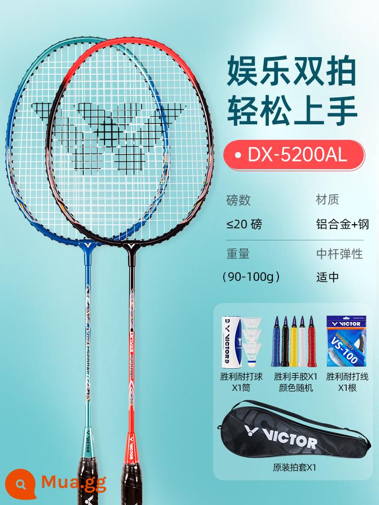 Vợt cầu lông Victor Victory đánh đơn đánh đôi chính hãng challenger 9500 full carbon búa victor siêu nhẹ - [Cú đúp giải trí] DX-5200AL