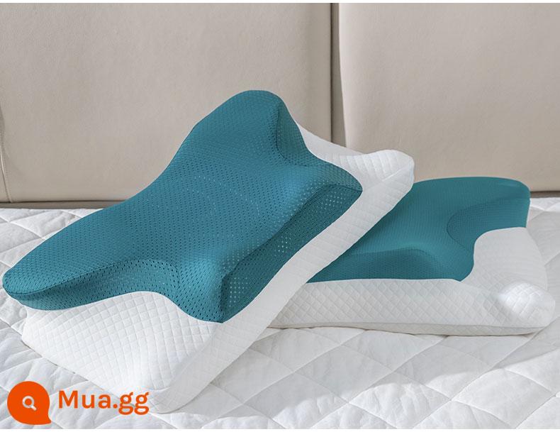 Gối mousse memory foam giúp ngủ ngon và bảo vệ cột sống cổ Lõi gối mousse lõi kép không áp cột sống cổ Gối ngủ đặc biệt - Gối đôi màu trắng