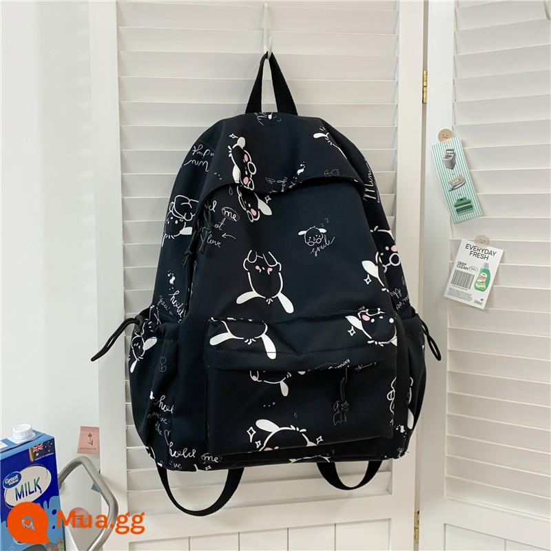 Kuromi Giai Điệu Ngọc Chó Schoolbag Nữ Trung Học Cơ Sở Ba Lô Học Sinh Tiểu Học Ba Lô Dành Cho Lớp 3 Đến Lớp 6 - Vai RX Pacha màu đen (+ Mặt dây chuyền)