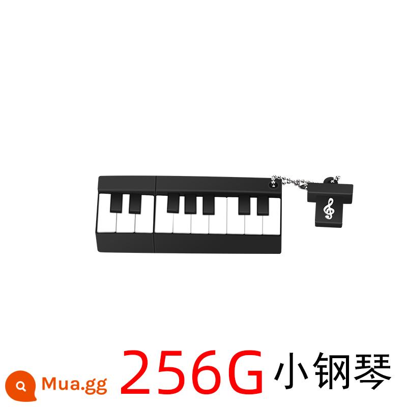 Ổ đĩa flash đàn violon piano dễ thương có giá trị cao I28G máy tính điện thoại di động sử dụng kép cô gái hoạt hình sinh viên 64g Ổ đĩa flash USB - Piano 256/G (tặng)