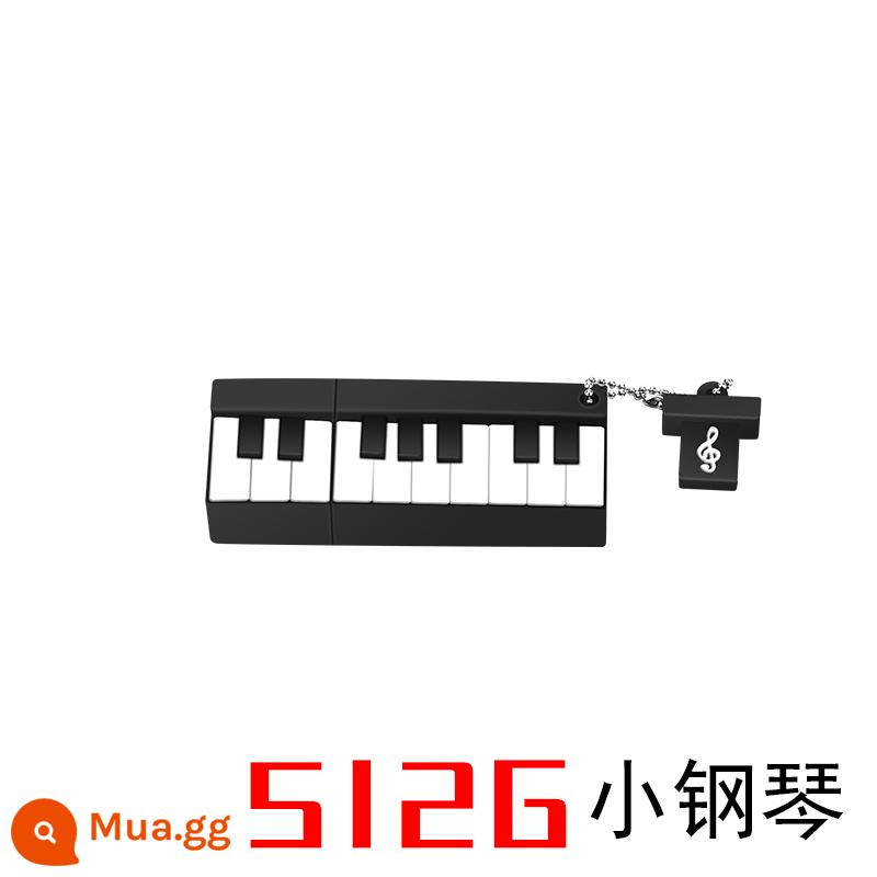 Ổ đĩa flash đàn violon piano dễ thương có giá trị cao I28G máy tính điện thoại di động sử dụng kép cô gái hoạt hình sinh viên 64g Ổ đĩa flash USB - Piano 512/G (tặng)