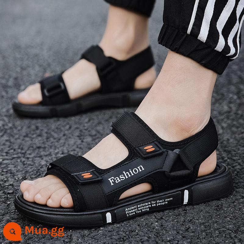 Giày Sandal Nam Mùa Hè Áo Khoác Ngoài Chống Trơn Trượt Khử Mùi Lái Xe Ngoài Trời Đế Mềm Thể Thao Chống Mòn Dép Đi Biển - Đen [phong cách xu hướng]