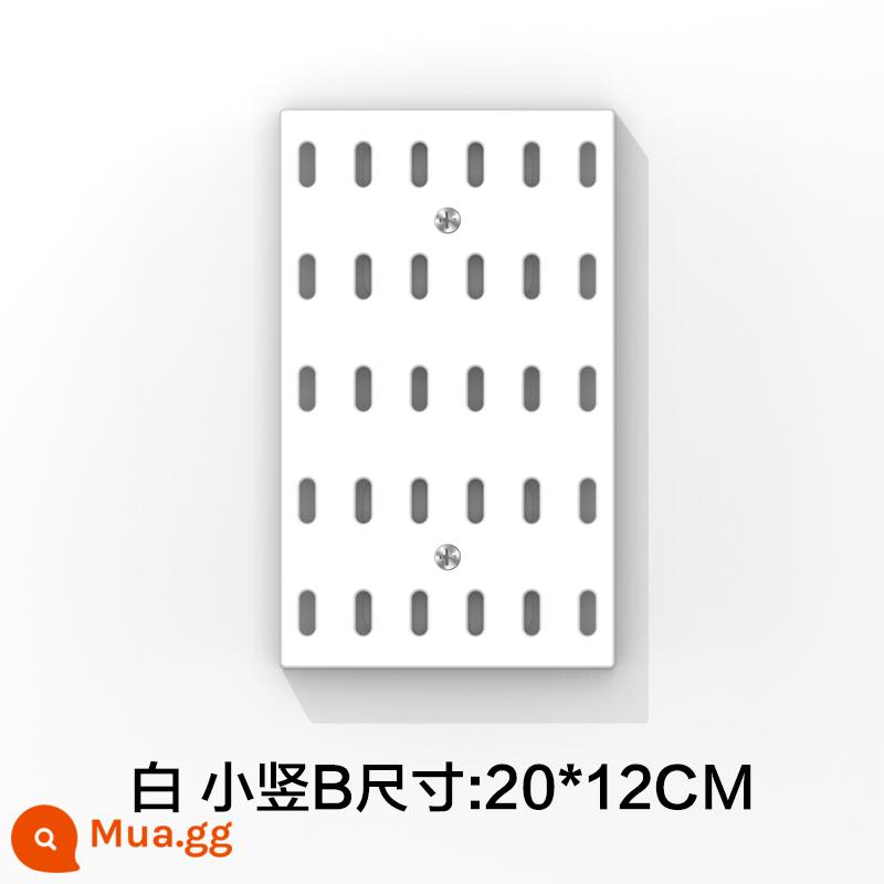 Không Đục Lỗ Hộ Gia Đình Lỗ Bảng Treo Tường Ký Túc Xá Nhà Bếp Treo Tường Nhà Tắm Vách Ngăn Treo Tường Kệ Đựng Đồ Phân Vùng - Nhỏ màu trắng dọc B