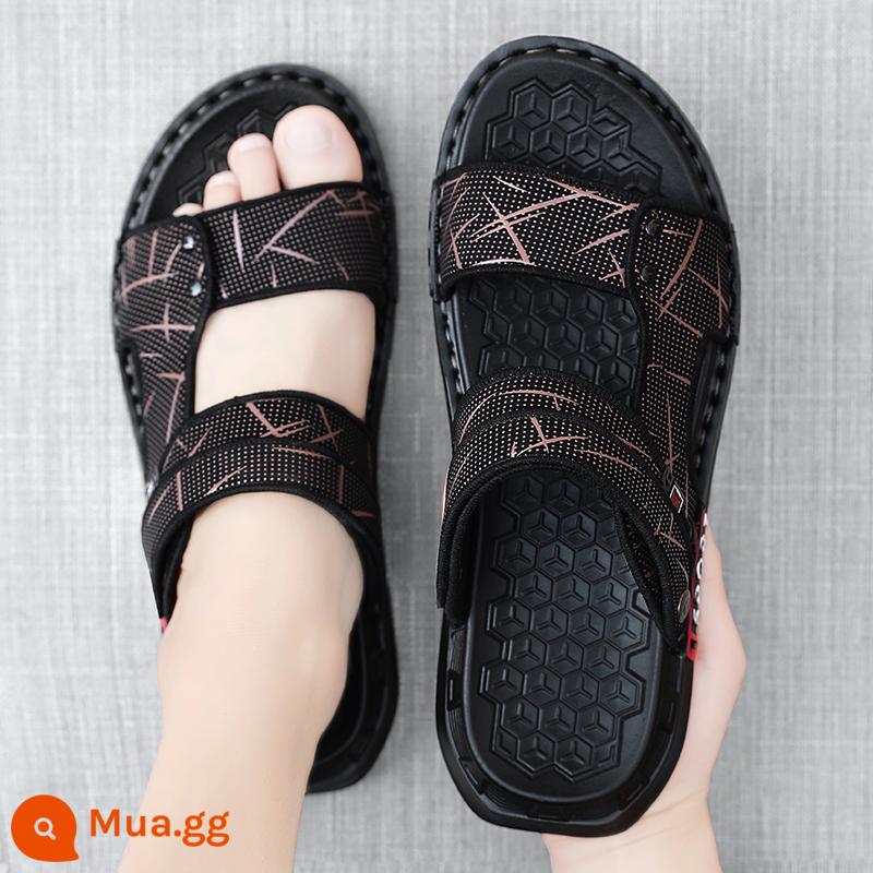 Bố Giày Sandal Nam Mùa Hè Ngoài Trời Đi Lái Xe Thể Thao Giải Trí Chống Trơn Trượt Khử Mùi Đáy Mềm Chịu Mài Mòn Dép Đi Biển - Nâu-3711