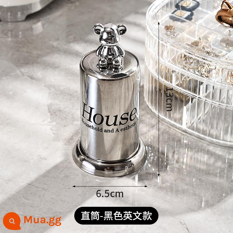 Hộp tăm inox gia đình cao cấp sáng tạo kiểu mới hộp tăm hộp tăm tự động bật lên giá trị cao - Lọ tăm thẳng