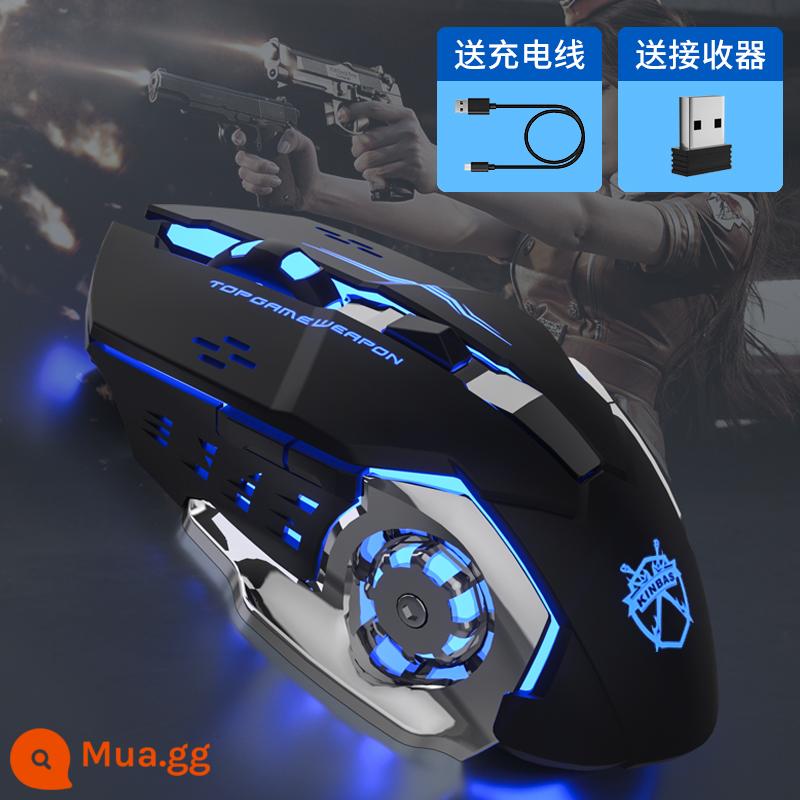 Chuột Bluetooth chơi game cơ không dây Thích hợp cho Lenovo Dell HP HP Xiaomi Huawei Có thể sạc lại Phong cách bé trai và bé gái Dễ thương chơi game văn phòng Máy tính xách tay tắt tiếng Âm thanh không giới hạn - Màu đen mờ (pin đôi ★ chip cao cấp ★ nút âm thanh)