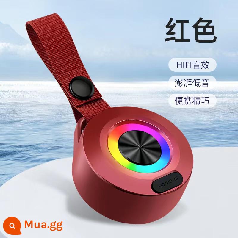 Mới Nhiều Màu Sắc Đèn Loa Bluetooth Loa Siêu Trầm Nhà Ngoài Trời Cưỡi Leo Núi Di Động Loa Mini Chống Nước - Đỏ [Loa Mini Nhiều Màu Sắc]