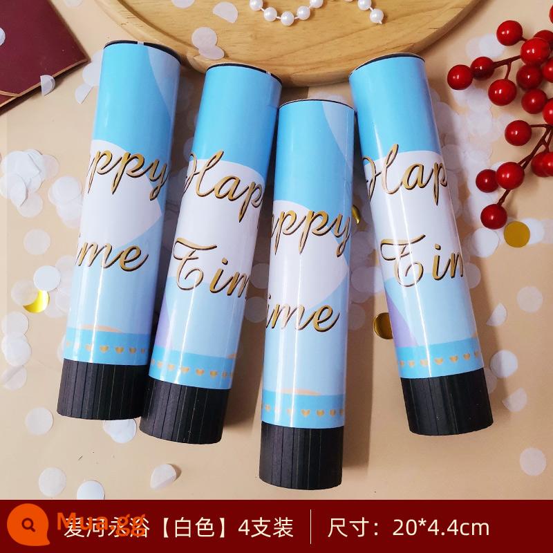 Pháo hoa đám cưới ống chào nhỏ màu macaron đám cưới ống phun pháo hoa pháo hoa đám cưới bánh sinh nhật pháo hoa nhỏ - Tắm sông tình yêu vĩnh cửu [Trắng]