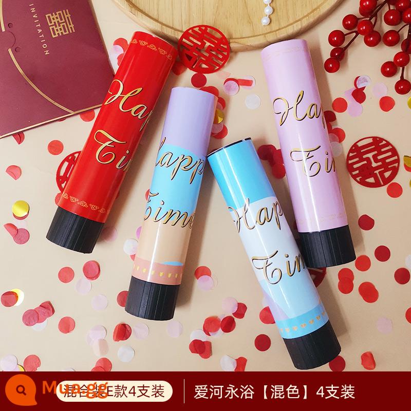 Pháo hoa đám cưới ống chào nhỏ màu macaron đám cưới ống phun pháo hoa pháo hoa đám cưới bánh sinh nhật pháo hoa nhỏ - Bồn tắm vĩnh cửu dòng sông tình yêu [Phối màu]