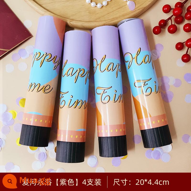 Pháo hoa đám cưới ống chào nhỏ màu macaron đám cưới ống phun pháo hoa pháo hoa đám cưới bánh sinh nhật pháo hoa nhỏ - Tắm sông tình yêu vĩnh cửu [Tím]