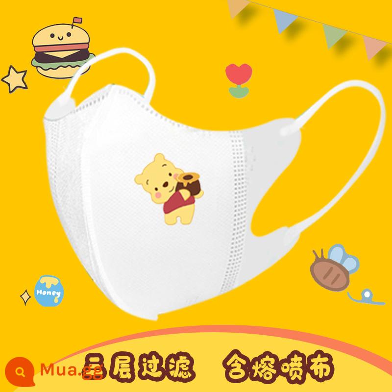 Mặt nạ Winnie the Pooh hoạt hình dễ thương cô gái trưởng thành mệnh giá cao mặt nhỏ mặt nạ trẻ em mùa đông trẻ em trẻ em - 10 miếng lắp hình 1 hình 2