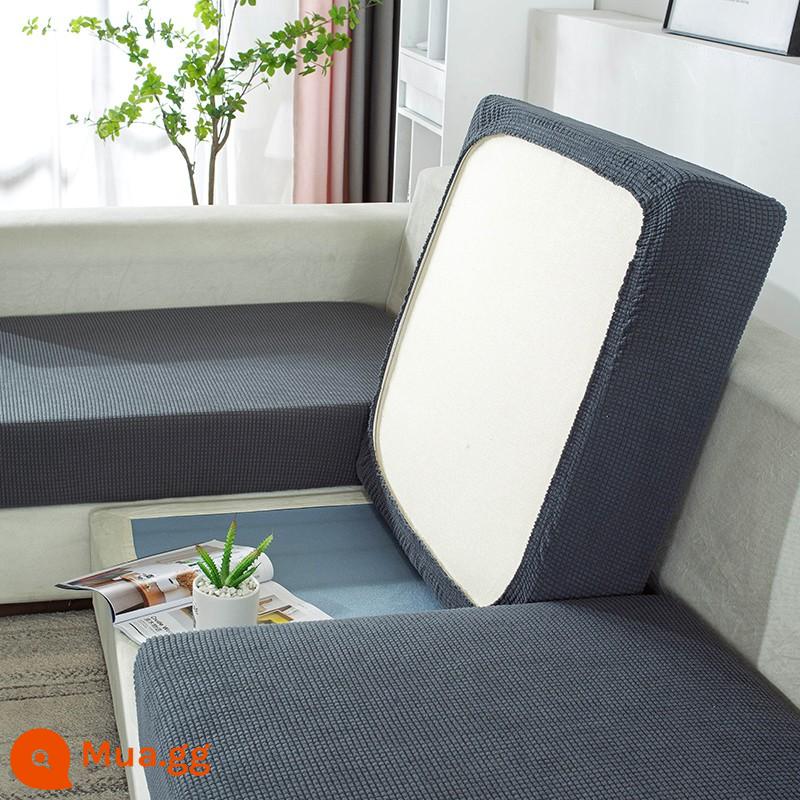 Bọc Ghế Sofa Tất Cả Bao Gồm Đa Năng Bốn Mùa Đa Năng Sofa Đệm Đệm Bọc Ghế Sofa Co Giãn Ghế Sofa Khăn - Màu xám đen