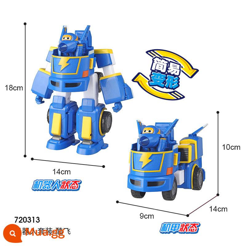 Siêu Cánh Robot Biến Dạng Ledi Fit Mecha Suit Audi Đôi Xếp Hình Kim Cương Biến Dạng Cậu Bé Đồ Chơi - 720313 Bộ đồ Robot-Cool Fly-