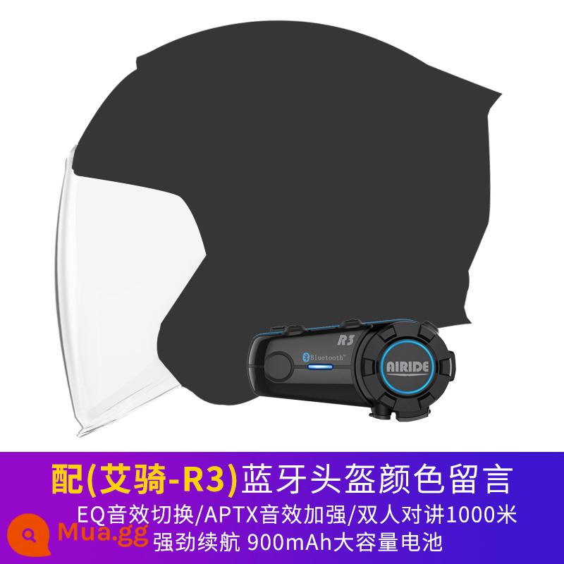 Đầu máy GSB mũ cứng mùa thu đông nam nữ chống sương mù nửa đầu xe điện pin đầu xám đầu máy mũ cứng - Mũ bảo hiểm GSB-268 + Bluetooth R3 (nhận xét về mũ bảo hiểm)