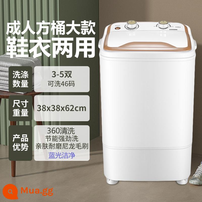 Yangzi 8kg ký túc xá rửa giải tích hợp máy giặt mini thùng đơn hộ gia đình nhỏ công suất lớn bán tự động - Bạch kim lớn dành cho người lớn Yangzi + Giặt và giặt giày + Blu-ray + Giỏ đựng nước xả