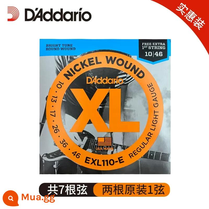 Dây đàn guitar điện D'Addario chính hãng của Mỹ Dòng dây đàn guitar điện mạ niken EXL EXL110 120 - [Gói giá phải chăng] EXL110-E được tặng kèm 1 dây