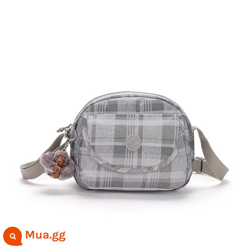 kipling chính thức dành cho nữ 2023 túi mới túi messenger túi đeo vai túi vỏ sò | STELMA - Kẻ sọc cổ điển màu đen và xám