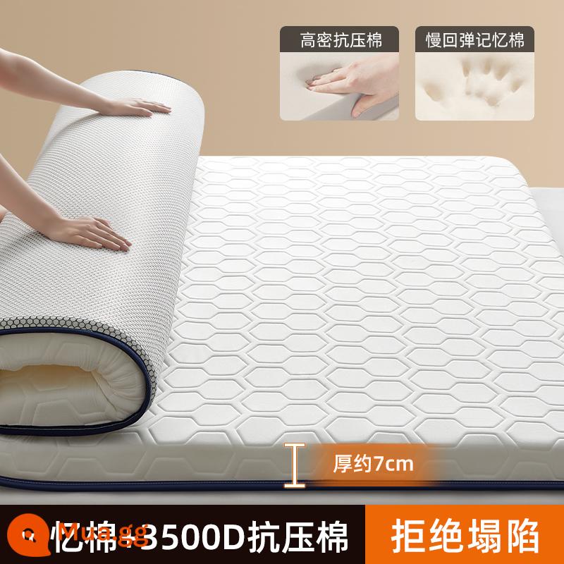 Nệm Memory Foam Đệm Phòng Ngủ Nhà Tatami Thảm Thảm Cao Su Xốp Mật Độ Cao Thảm Nệm Nệm Nệm - Màu trắng cơ bản - dày khoảng 7.0cm - Memory Foam đàn hồi chậm loại A