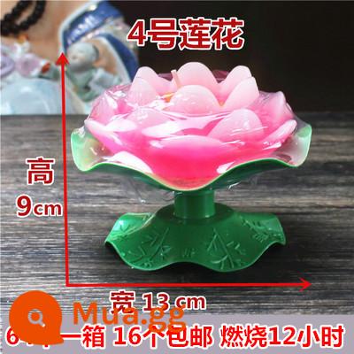 Đèn hoa sen nến nến hoa sen / đèn hoa sen sáp vàng mã ghee đèn hoa sen nổi màu đỏ đèn hoa sen - Số 4 Lotus/Miễn phí vận chuyển cho 16 chiếc