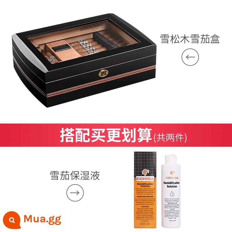 Hộp xì gà CIGARLOONG hộp giữ ẩm xì gà gỗ tuyết tùng hộp giữ ẩm xì gà tủ đựng xì gà - Tạo độ ẩm bằng kem dưỡng ẩm