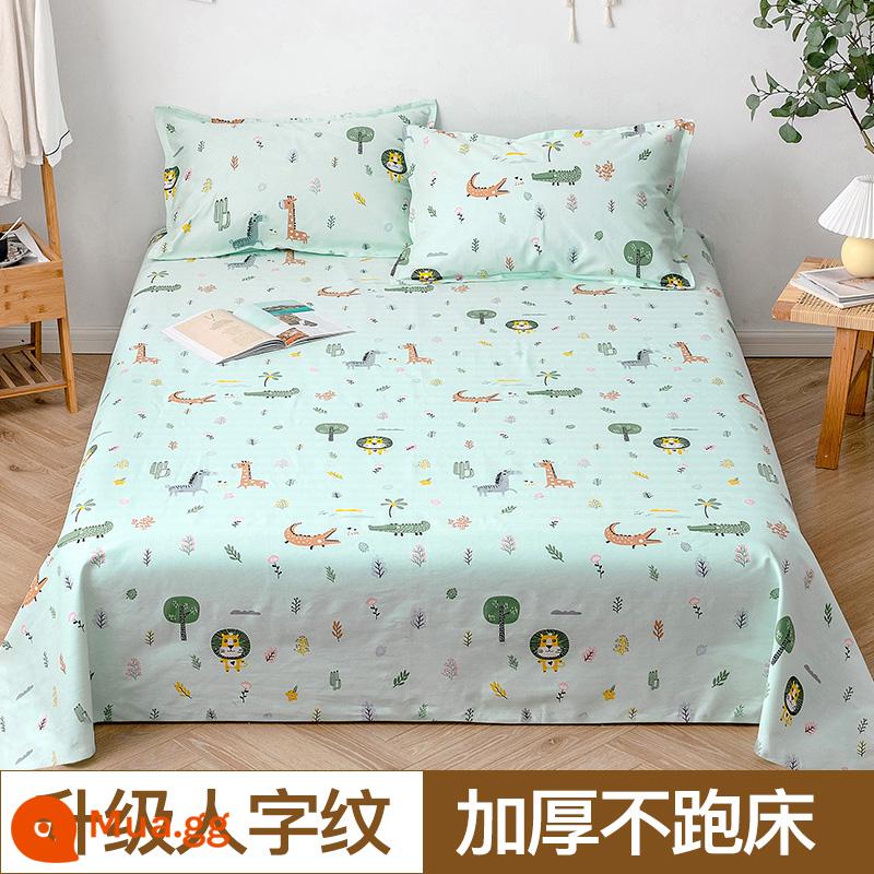 Cotton nguyên chất dày cũ vải thô giường đơn mảnh 100 cotton trẻ em chăn đơn ký túc xá sinh viên đơn 3 mảnh vải bố - Đối Tác Hạnh Phúc [Phong Cách Dày]