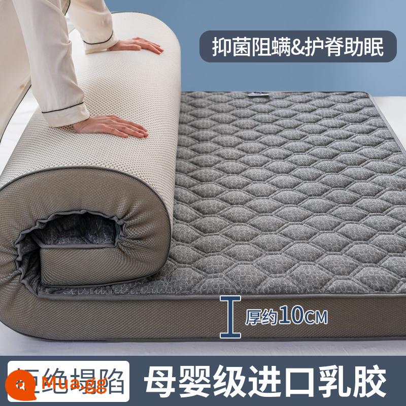 Nệm Cao Su Mềm Đệm Cho Thuê Nhà Đặc Biệt Ký Túc Xá Sinh Viên Đơn Xốp Nệm Nệm Tatami Tầng Thảm Ngủ - Kiểu dệt kim - ba chiều - màu xám kim cương - dày khoảng 10 cm [lấp đầy mủ cao su không dễ xẹp]