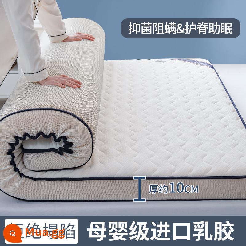 Nệm Cao Su Mềm Đệm Cho Thuê Nhà Đặc Biệt Ký Túc Xá Sinh Viên Đơn Xốp Nệm Nệm Tatami Tầng Thảm Ngủ - Kiểu dệt kim - ba chiều - trắng lượn sóng - dày khoảng 10cm [lấp đầy mủ cao su không dễ xẹp]