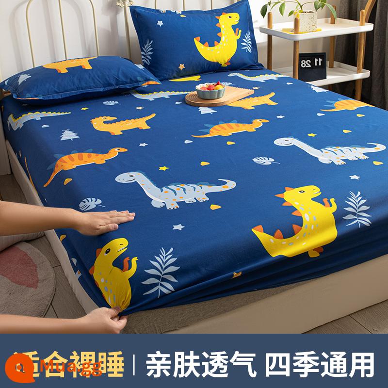 Ga trải giường One Piece Cotton đã giặt sạch Ga trải giường Simmons Nệm chống bụi Bao bọc giường Bao gồm tất cả Vỏ bọc chống trượt - Thung lũng khủng long