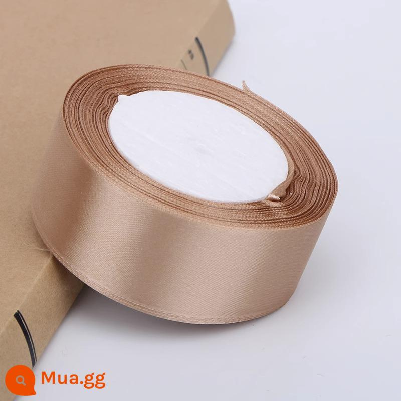 4Cm Ruy Băng Hoa Hoa Hồng Trang Trí Handmade DIY Dây Bện Tặng Ruy Băng Đỏ Nơ Satin - Màu nâu nhạt (ba cuộn bất kỳ có giá 3,5 nhân dân tệ mỗi cái)